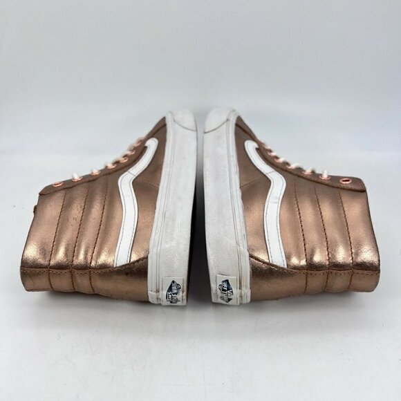 Vans Off The Wall Unisex Size 7M 8.5W Sneaker Shoes Metallic Gold 721277 - Picture 8 of 12